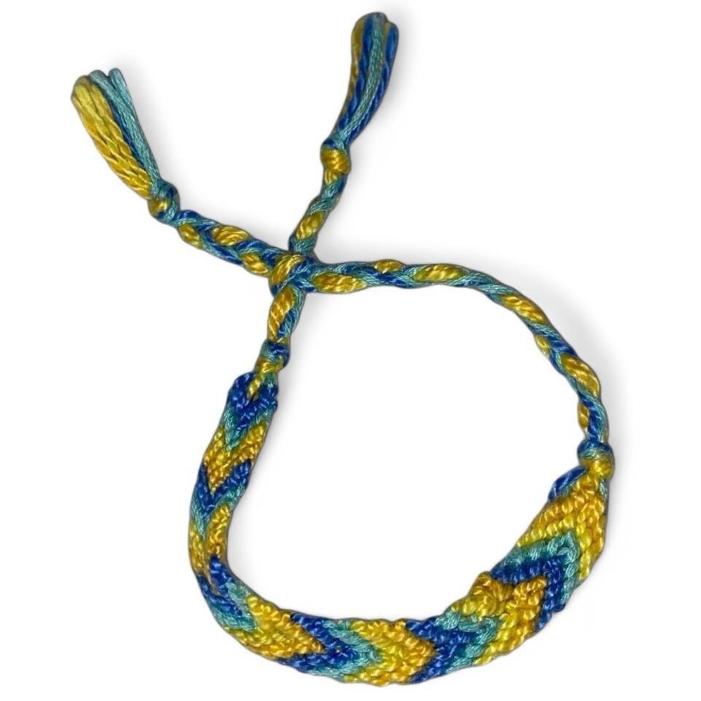 Blue and Yellow Chevron Friendship Bracelet